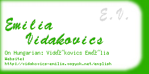 emilia vidakovics business card
